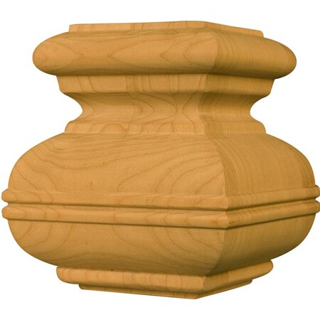 Osborne Wood Products 4 1/2 x 3 7/8 Square Bridle Foot in Cherry 4076C